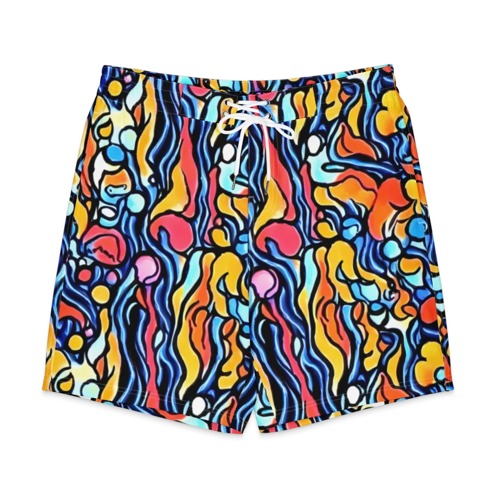 Kinetic Stained Glass on Men's Board Shorts — Front