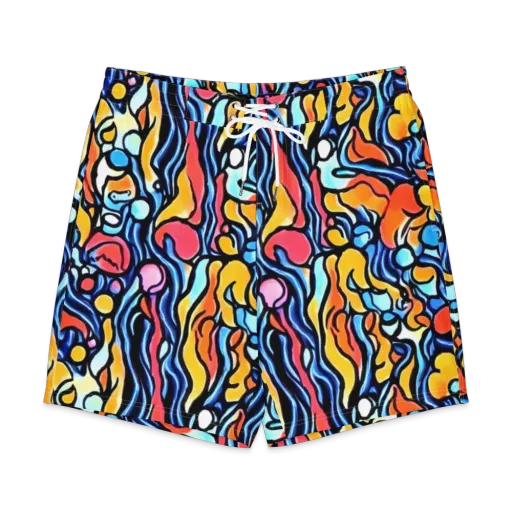 Kinetic Stained Glass on a Men's Board Shorts