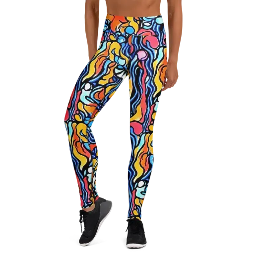 Kinetic Stained Glass on a Yoga Leggings