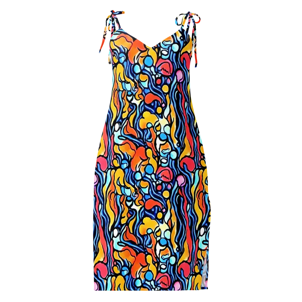 Kinetic Stained Glass on Slip Dress — Front