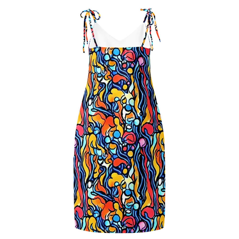 Kinetic Stained Glass on Slip Dress — Back