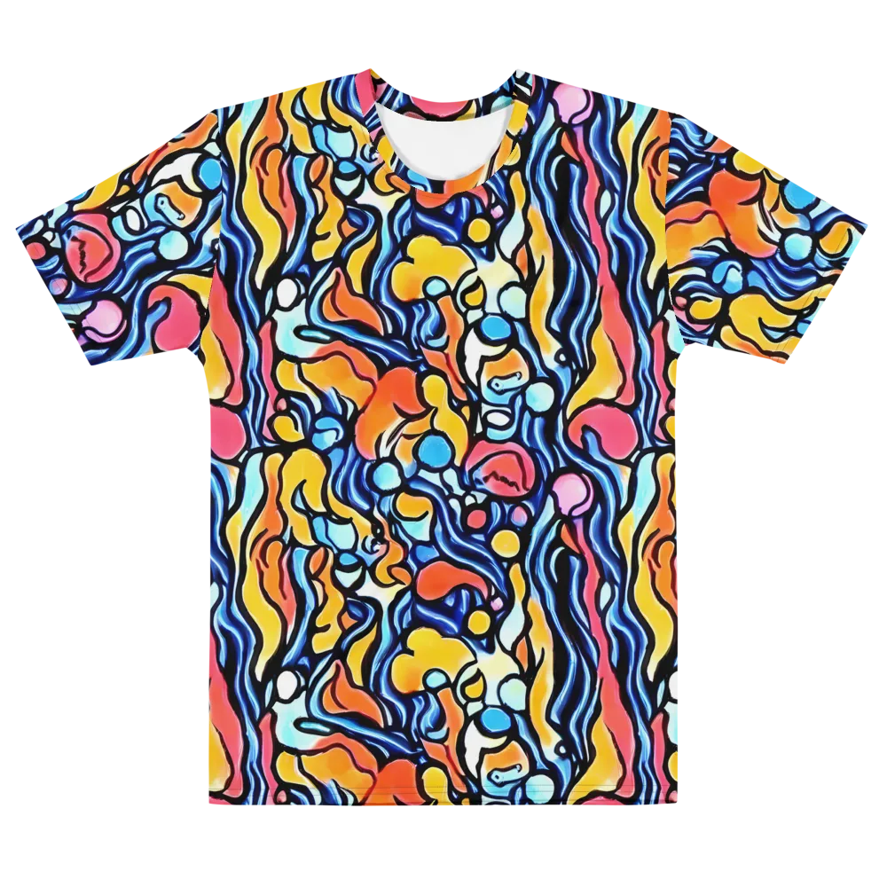 Kinetic Stained Glass on Men's Cotton Crew Neck T-Shirt — Front