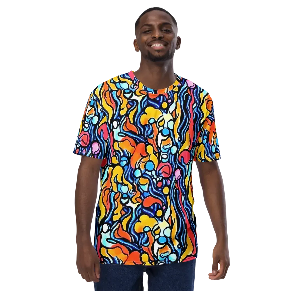 Kinetic Stained Glass on Men's Crew Neck T-Shirt — Front