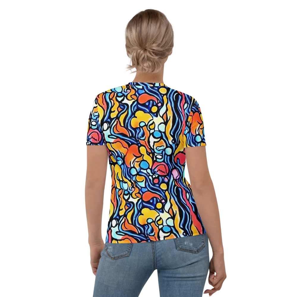 Kinetic Stained Glass on Women's Crew Neck T-Shirt — Back