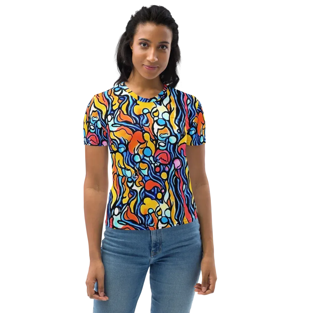 Kinetic Stained Glass on Women's Crew Neck T-Shirt — Front