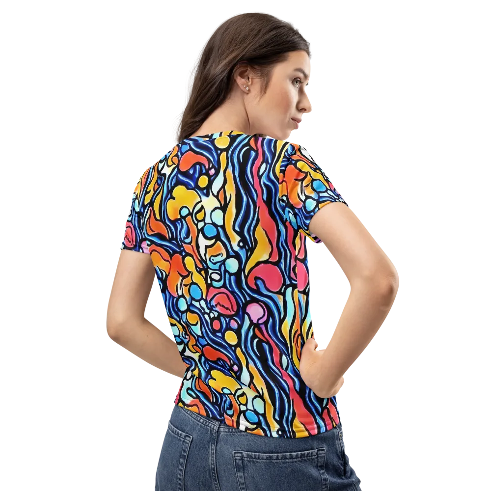 Kinetic Stained Glass on Women's Crew Neck T-Shirt — Back