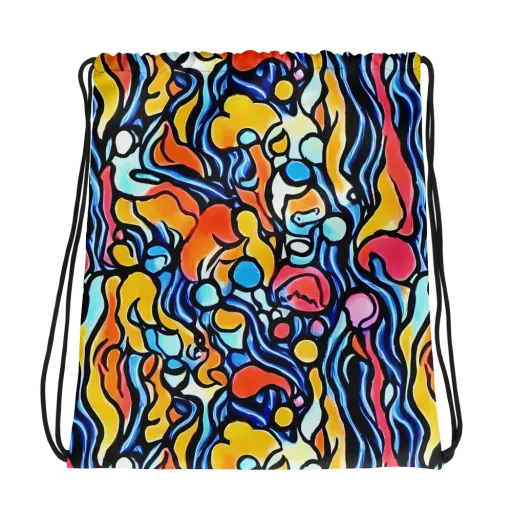 Kinetic Stained Glass on a Drawstring Bag