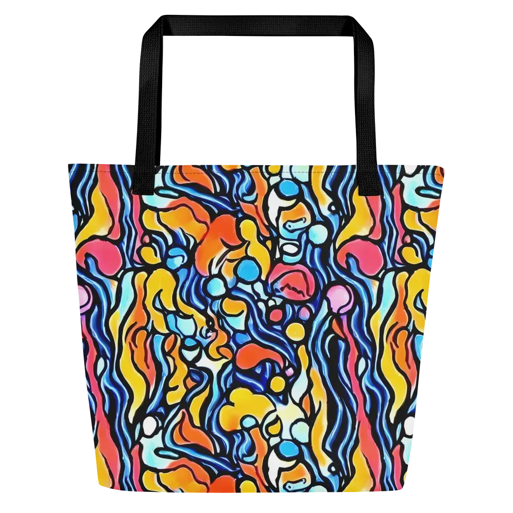 Kinetic Stained Glass on Large Tote Bag W/ Pocket — Front