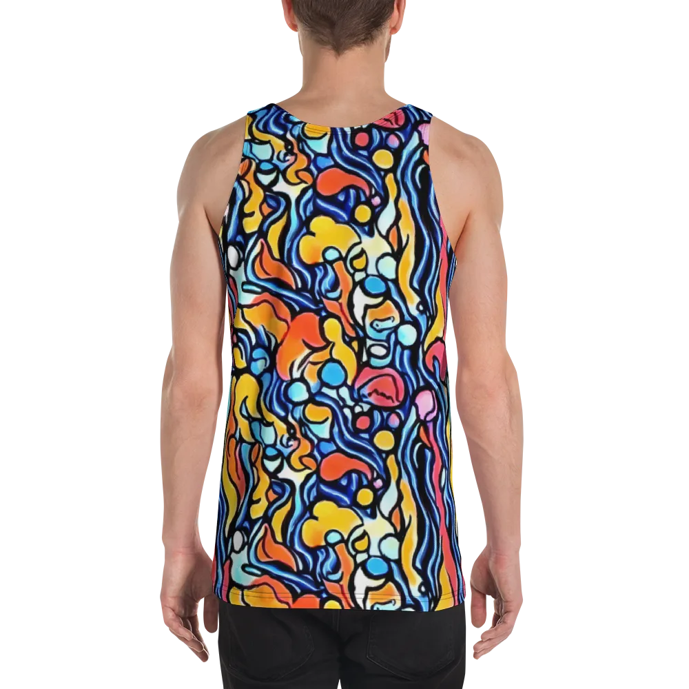 Kinetic Stained Glass on Men's Tank Top — Back