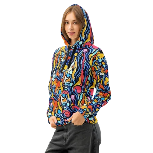 Kinetic Stained Glass on a Cotton Hoodie