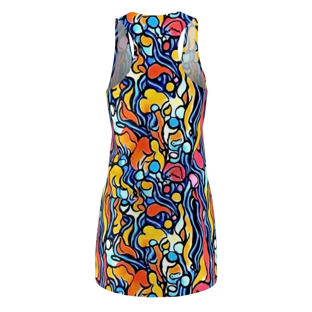 Kinetic Stained Glass on Racerback Dress — Back