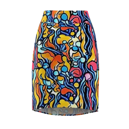 Kinetic Stained Glass on a Pencil Skirt