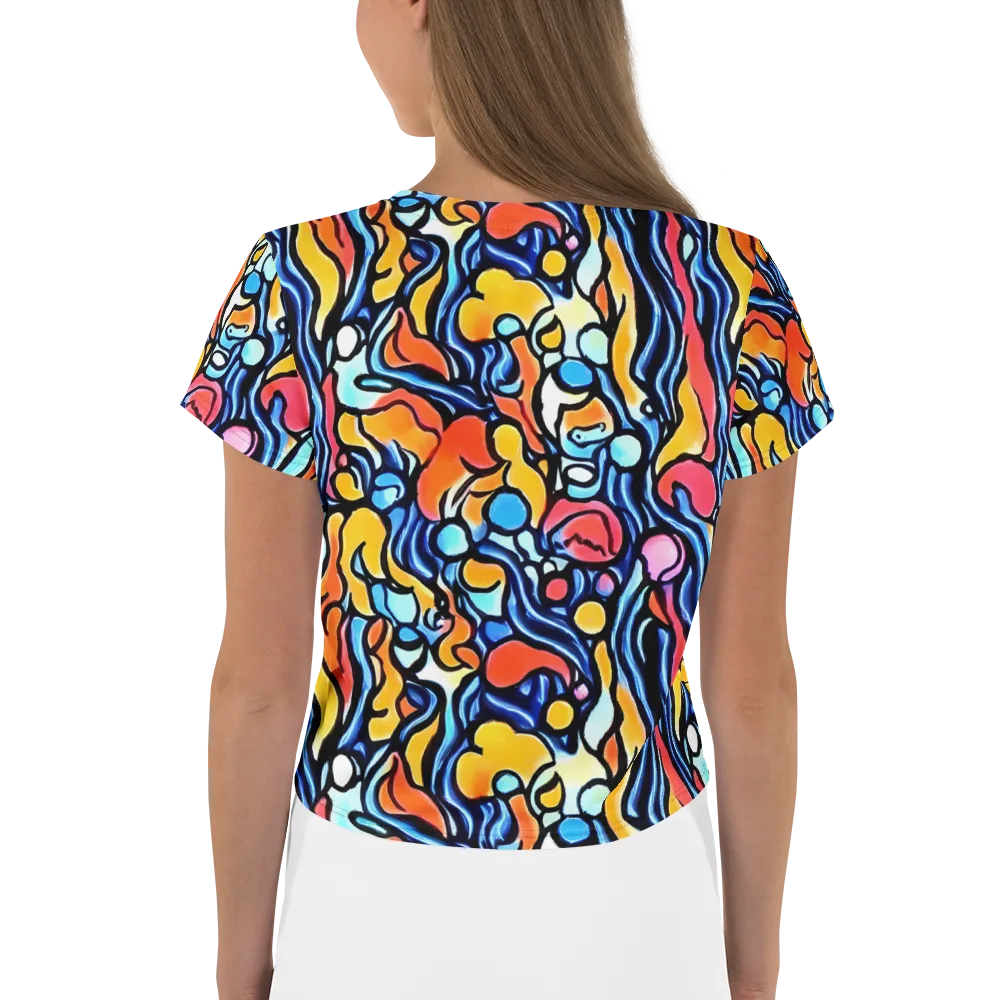Kinetic Stained Glass on Crop Tee — Back