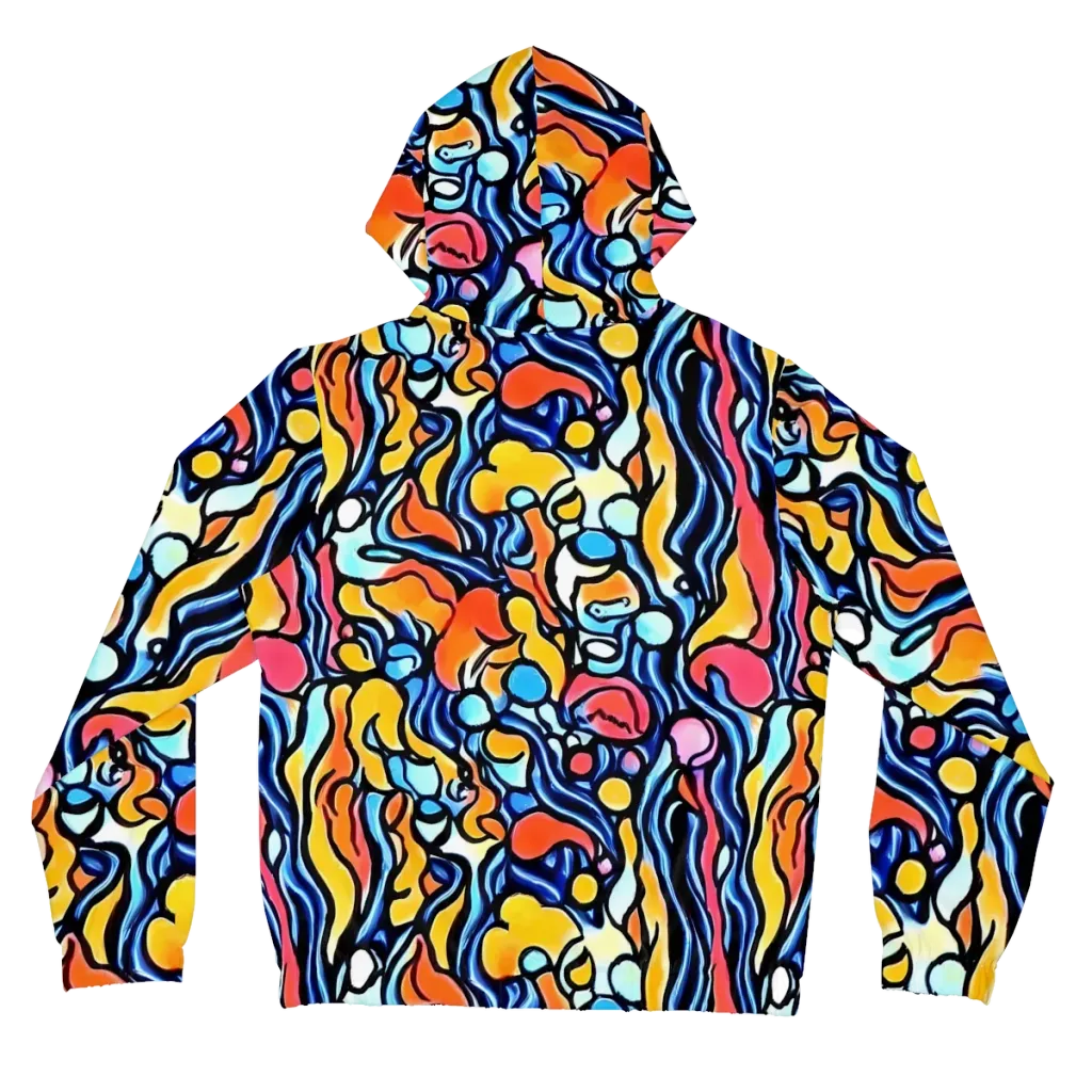Kinetic Stained Glass on Women's Full-Zip Hoodie — Back