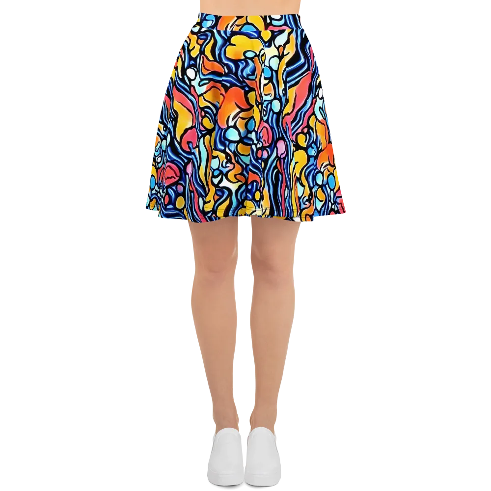 Kinetic Stained Glass on Skater Skirt — Front
