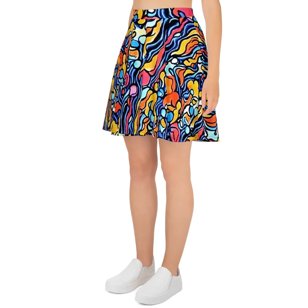 Kinetic Stained Glass on Skater Skirt — Left