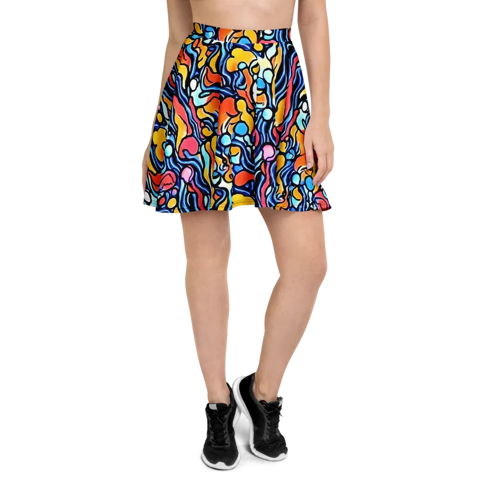Kinetic Stained Glass on Skater Skirt — Front