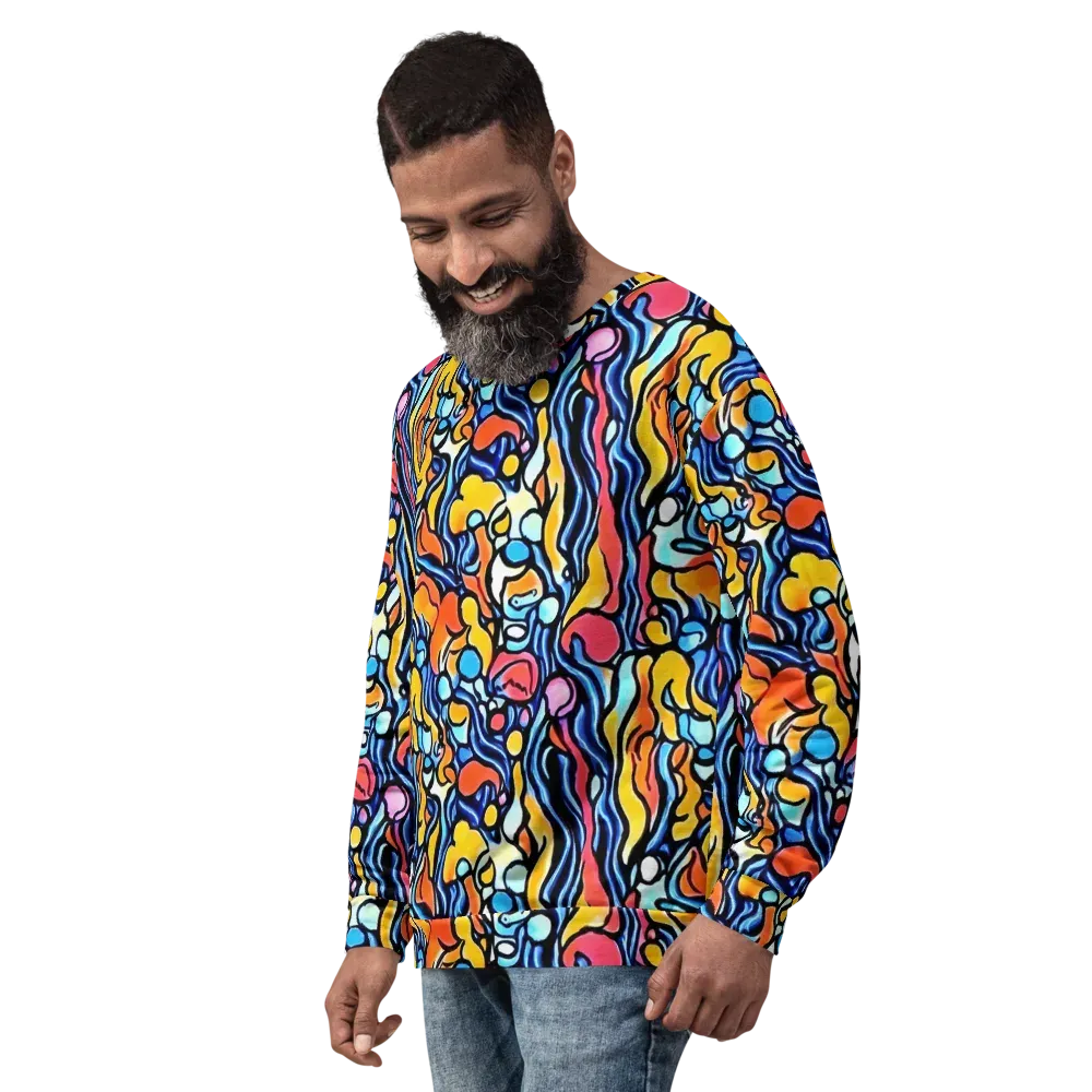 Kinetic Stained Glass on Sweatshirt — Left Front