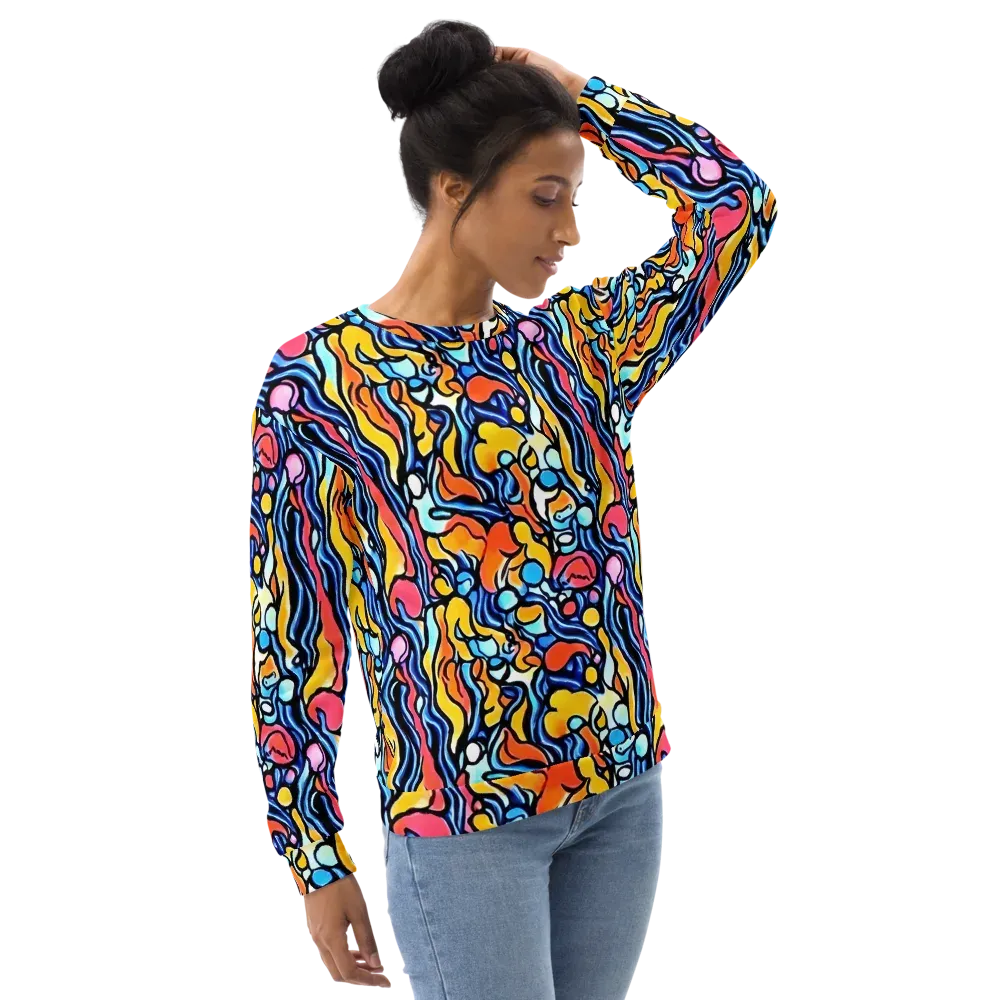 Kinetic Stained Glass on Sweatshirt — Right Front