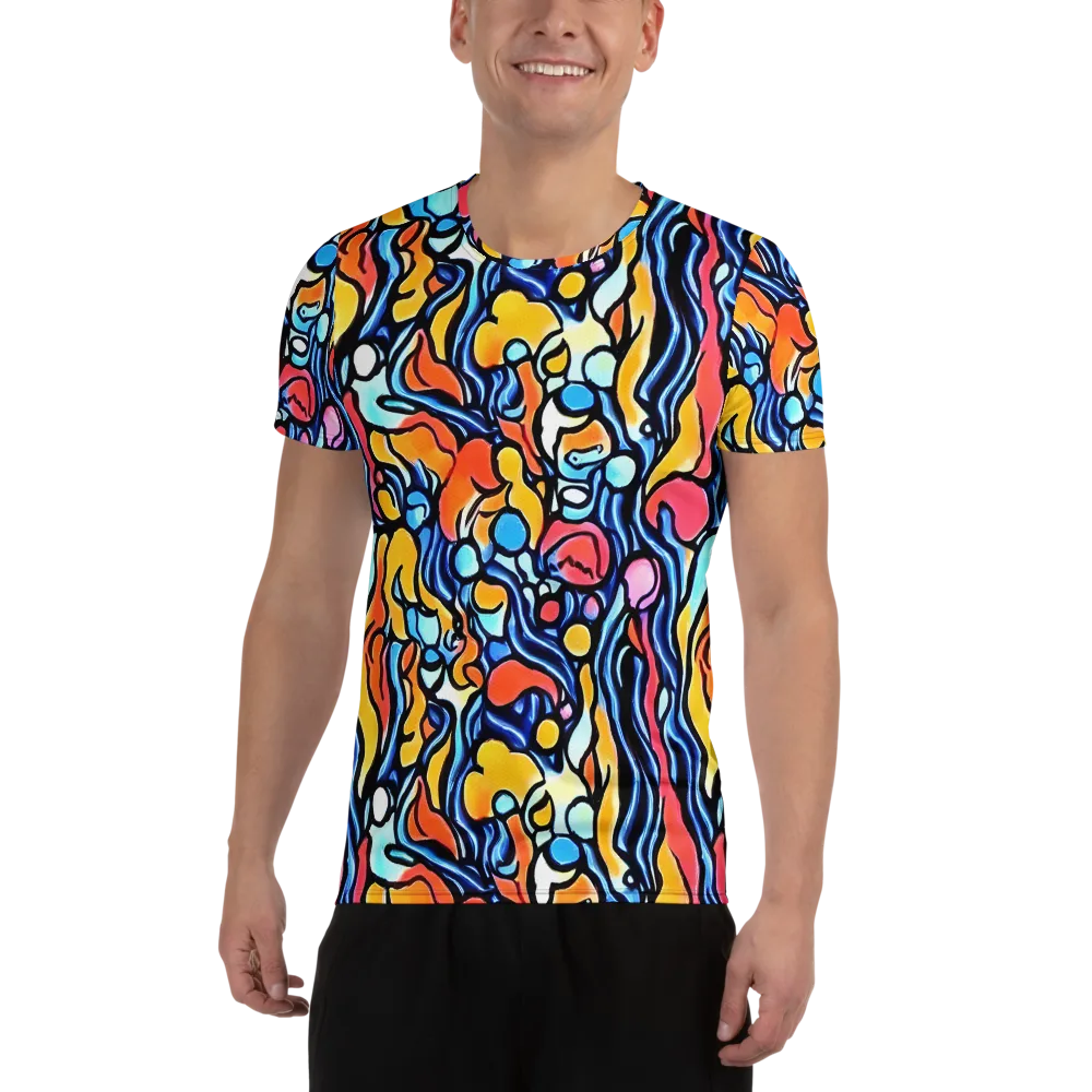 Kinetic Stained Glass on Men's Athletic T-Shirt — Front