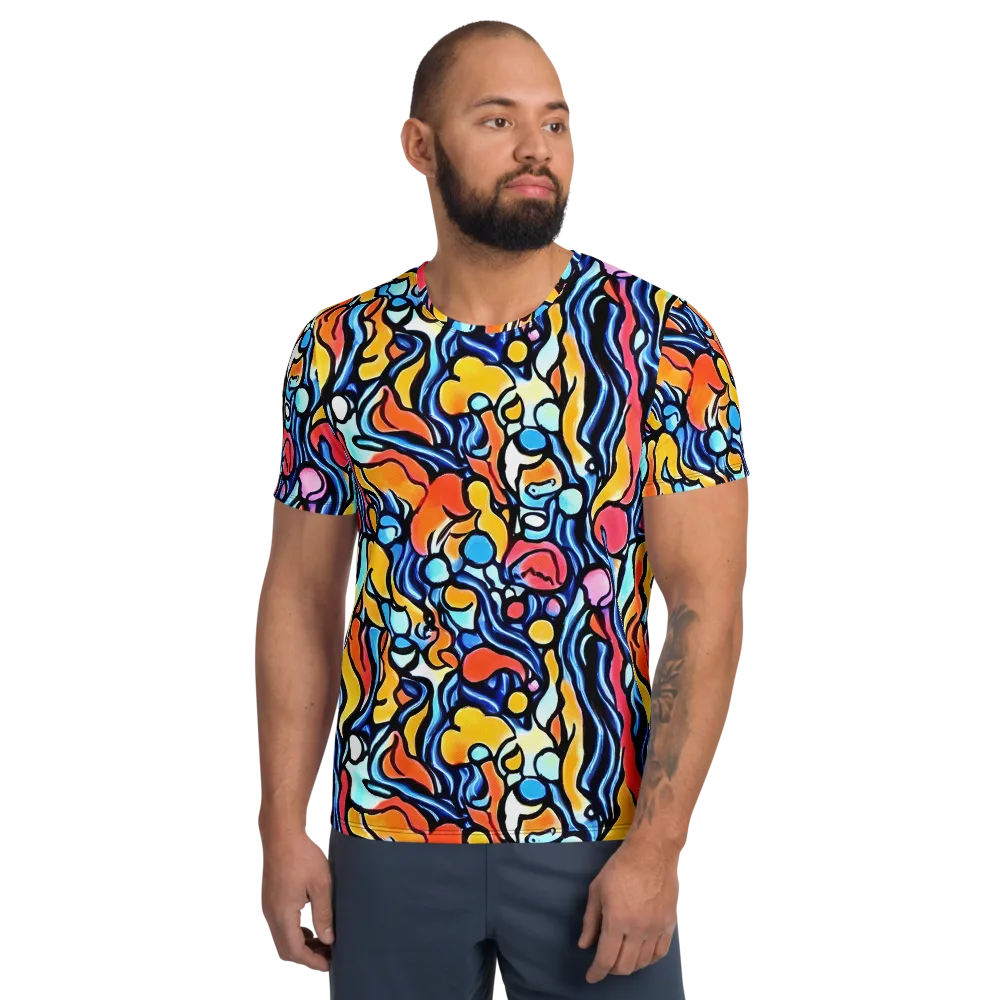Kinetic Stained Glass on Men's Athletic T-Shirt — Front