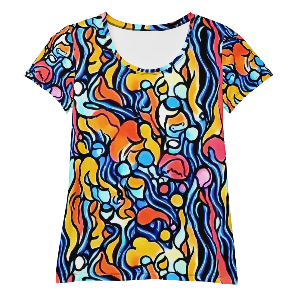 Kinetic Stained Glass on Women's Athletic T-Shirt — Front