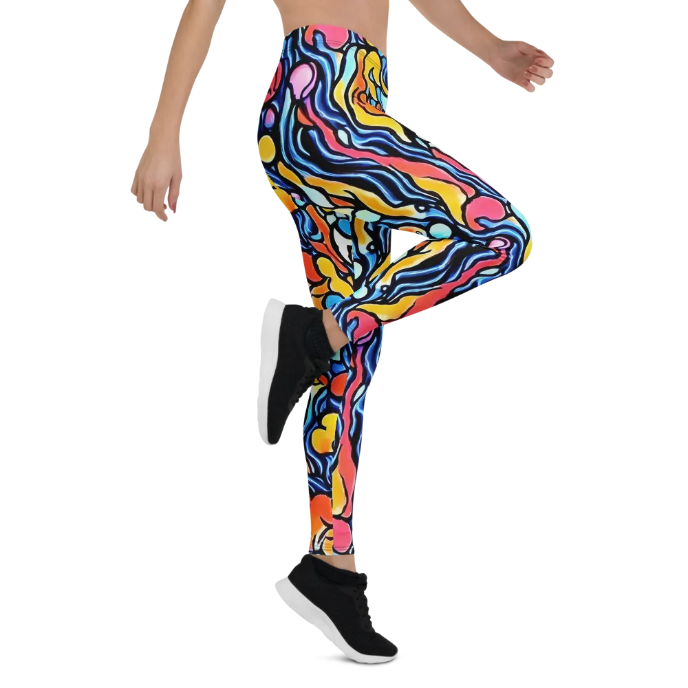 Kinetic Stained Glass on Leggings — Right