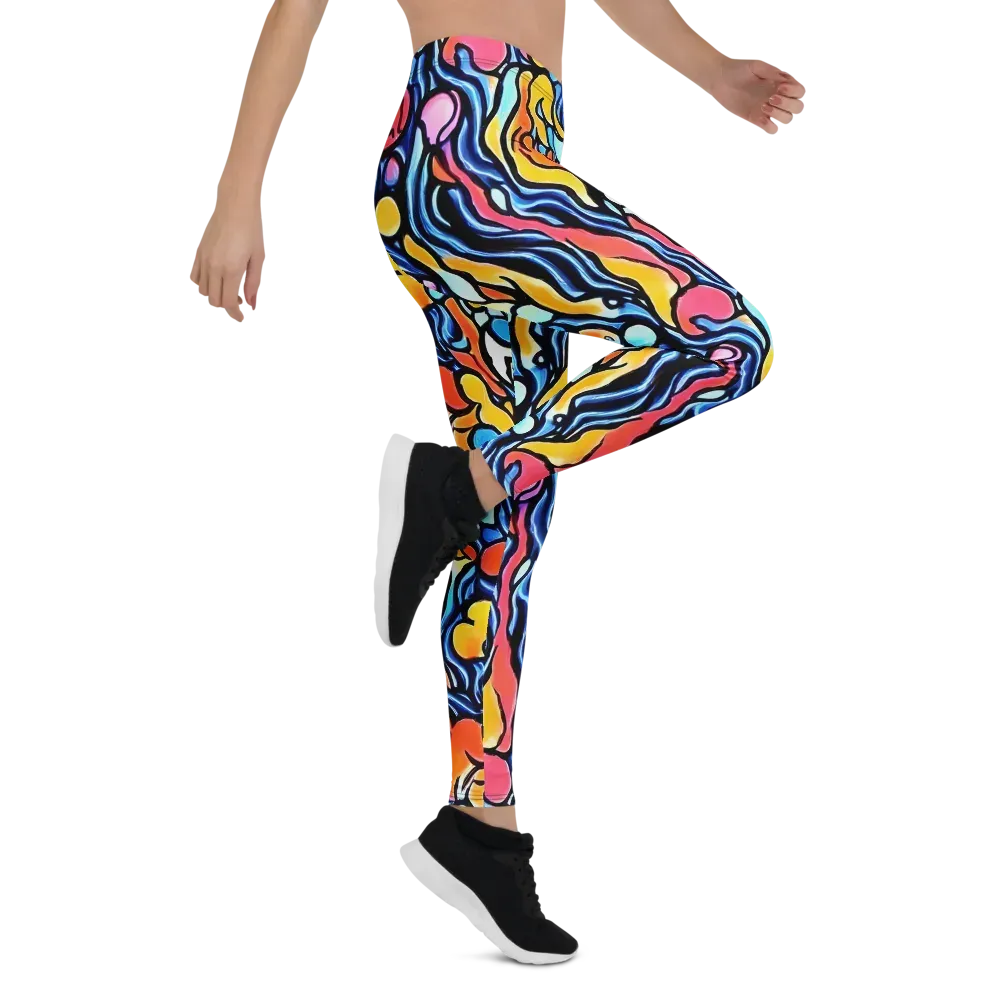 Kinetic Stained Glass on Leggings — Right