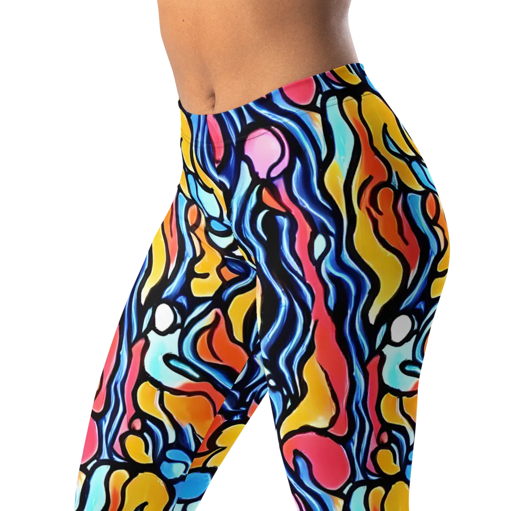 Kinetic Stained Glass on Leggings — Left Front