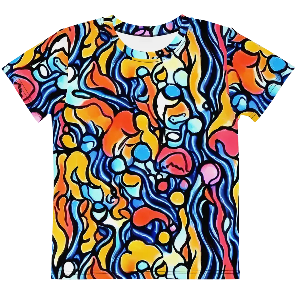 Kinetic Stained Glass on Kids Crew Neck T-Shirt — Front