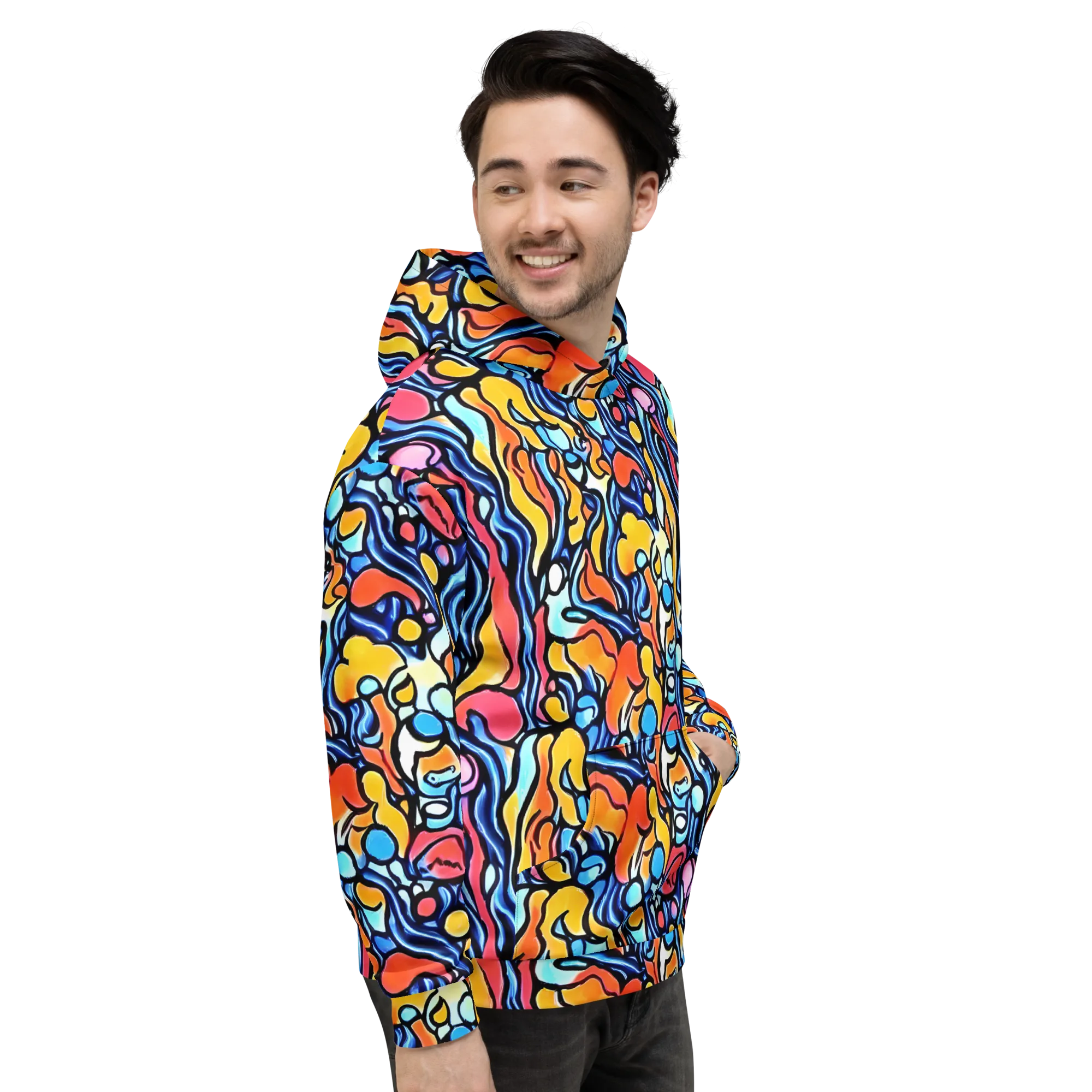Kinetic Stained Glass on Hoodie — Right