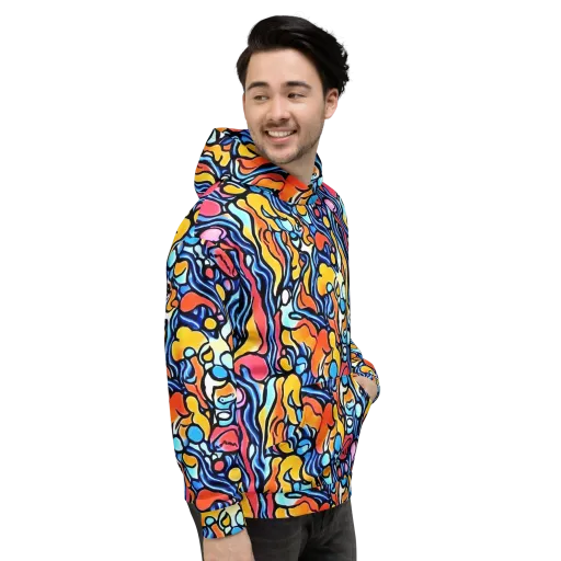 Kinetic Stained Glass on a Hoodie