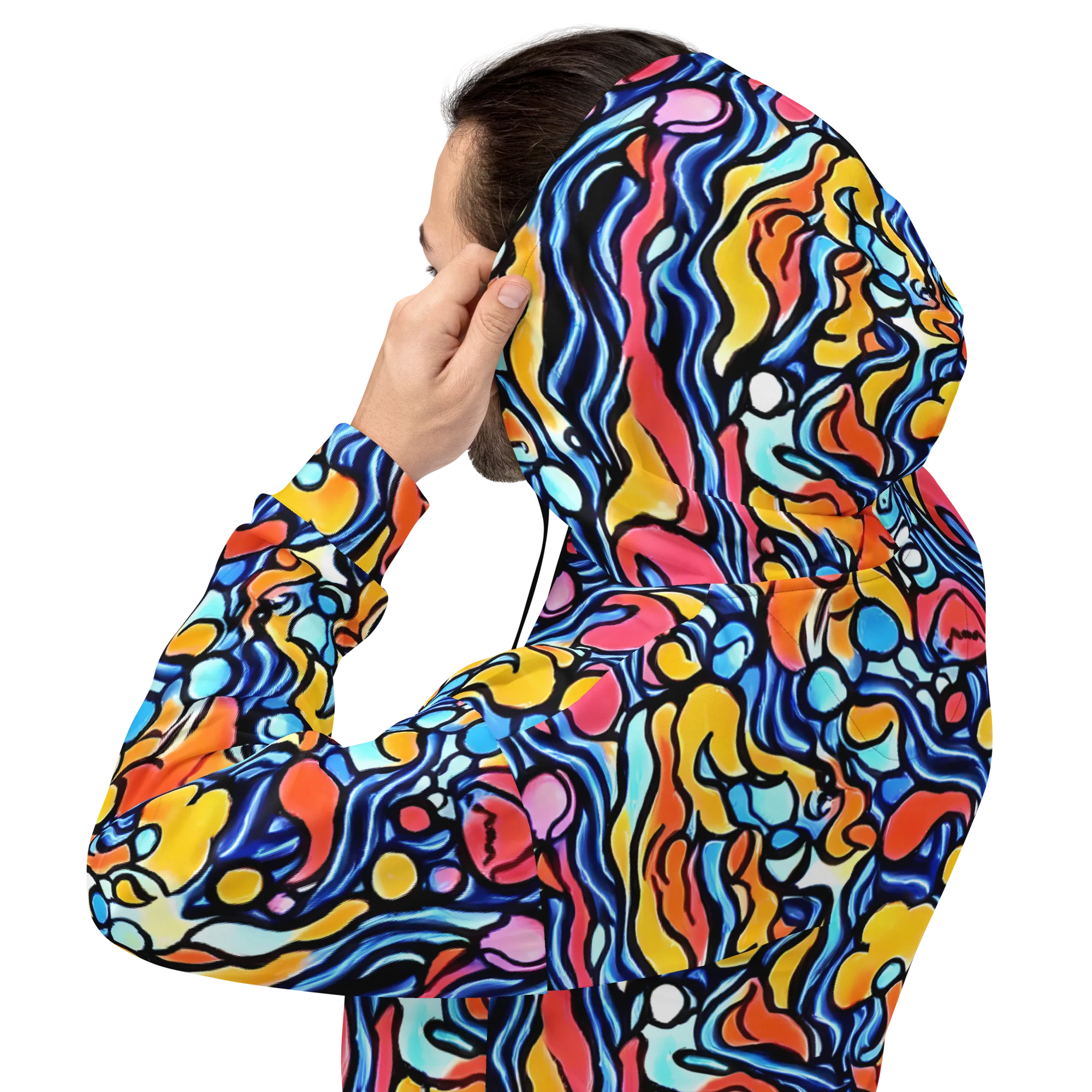 Kinetic Stained Glass on Hoodie — Back