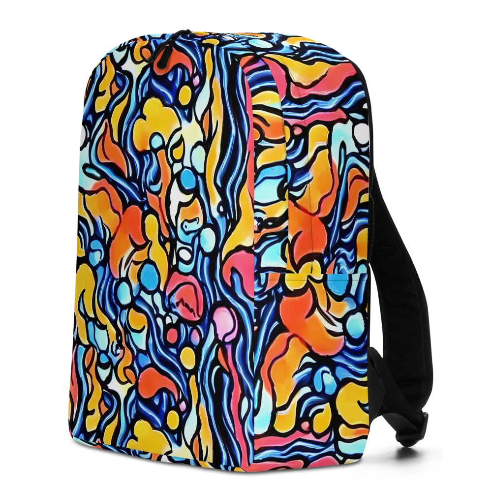 Kinetic Stained Glass on Minimalist Backpack — Left