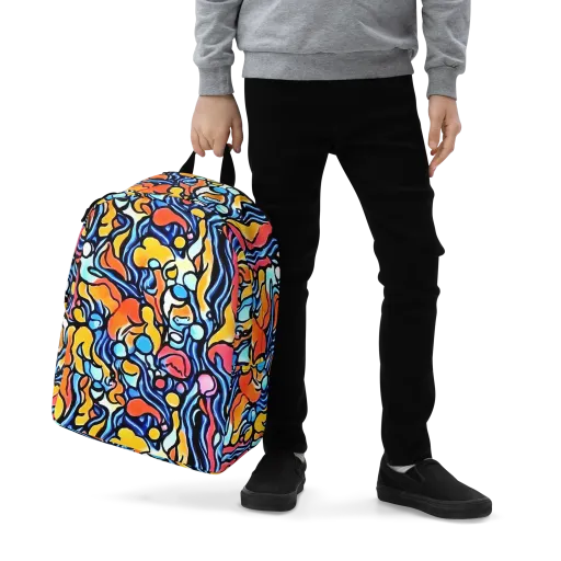 Kinetic Stained Glass on a Minimalist Backpack