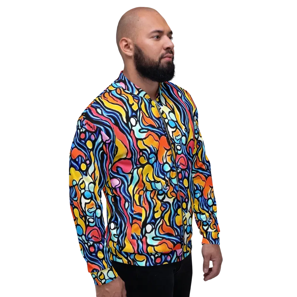 Kinetic Stained Glass on Bomber Jacket — Right
