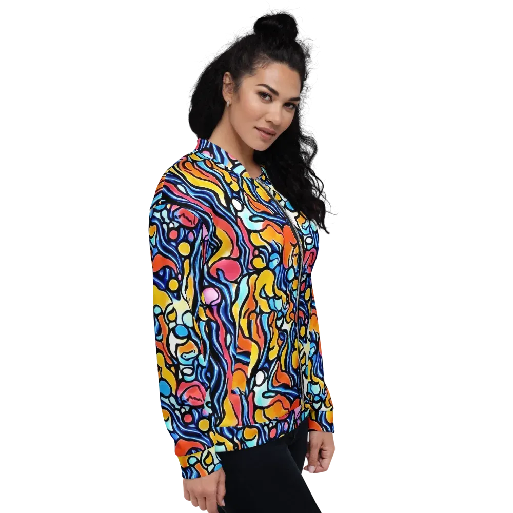 Kinetic Stained Glass on Bomber Jacket — Right
