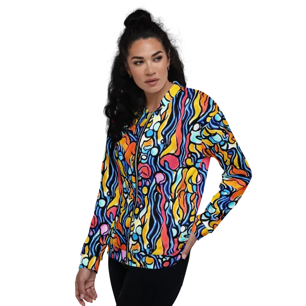Kinetic Stained Glass on Bomber Jacket — Left