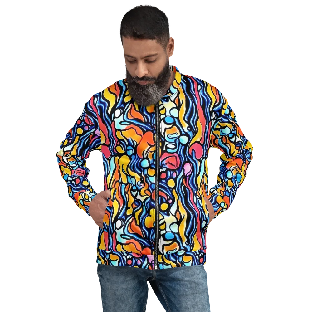 Kinetic Stained Glass on Bomber Jacket — Front