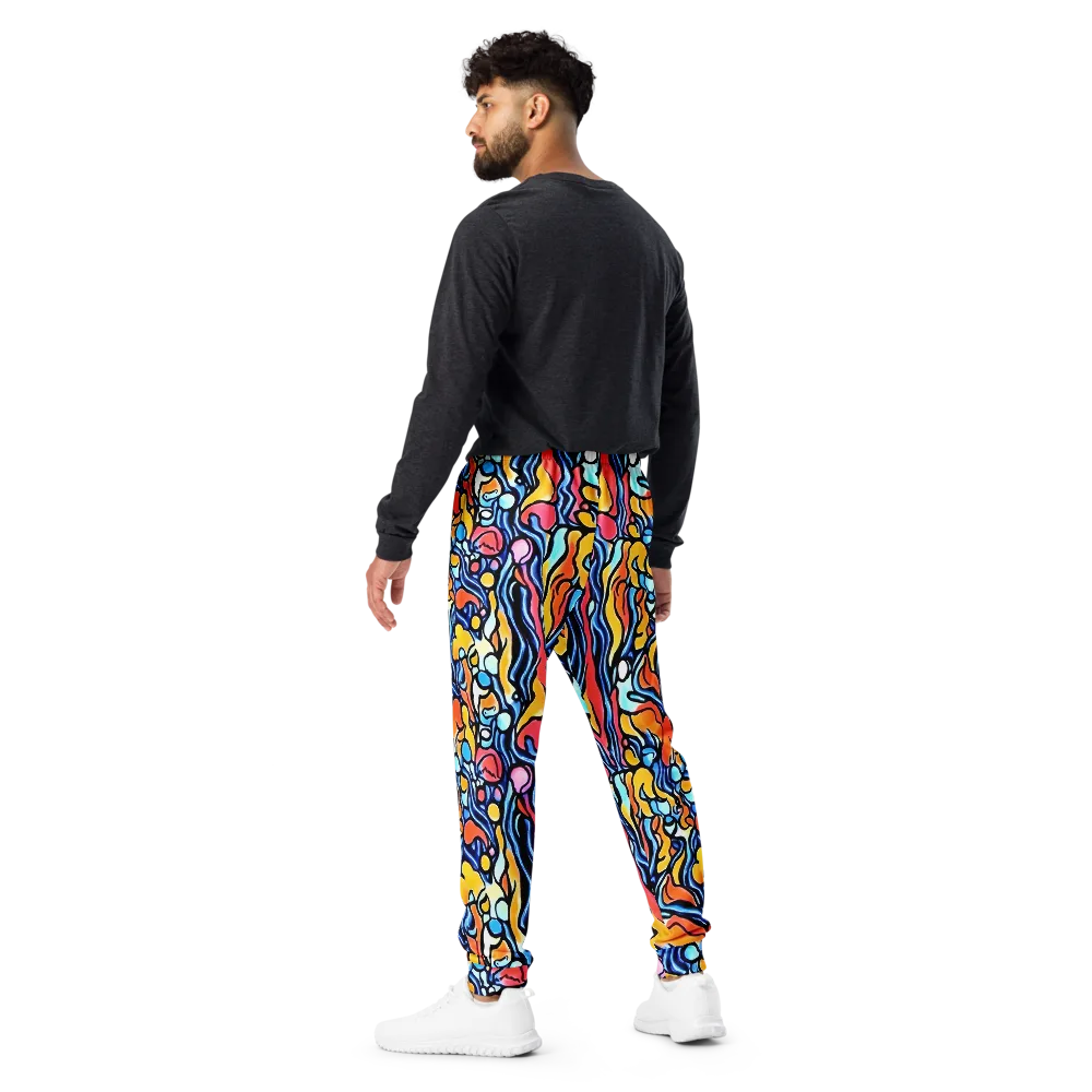 Kinetic Stained Glass on Men's Joggers — Back