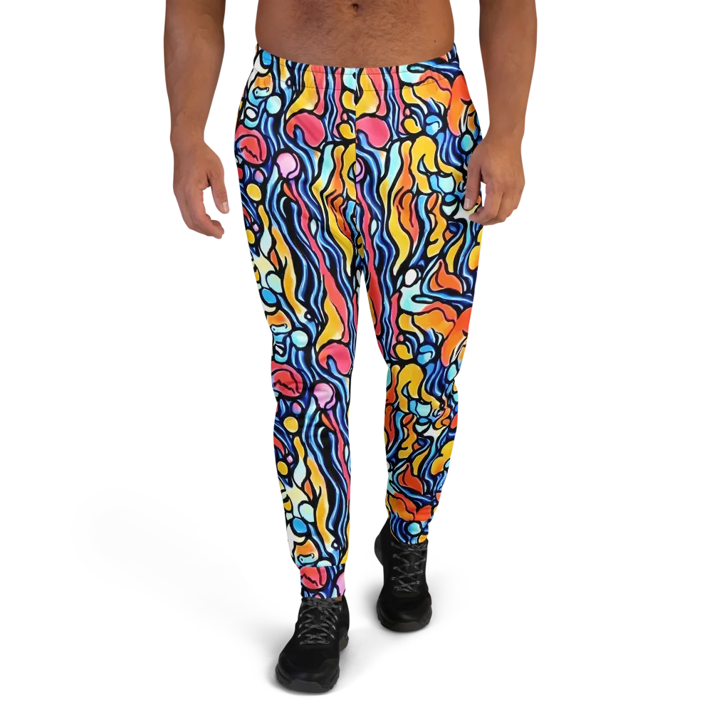 Kinetic Stained Glass on Men's Joggers — Front