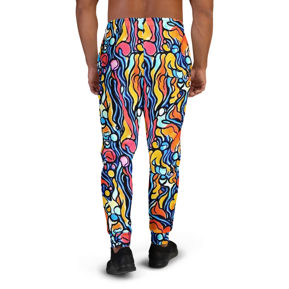 Kinetic Stained Glass on Men's Joggers — Back
