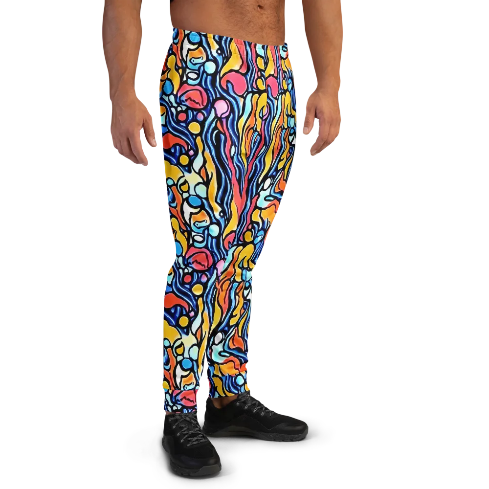 Kinetic Stained Glass on Men's Joggers — Right