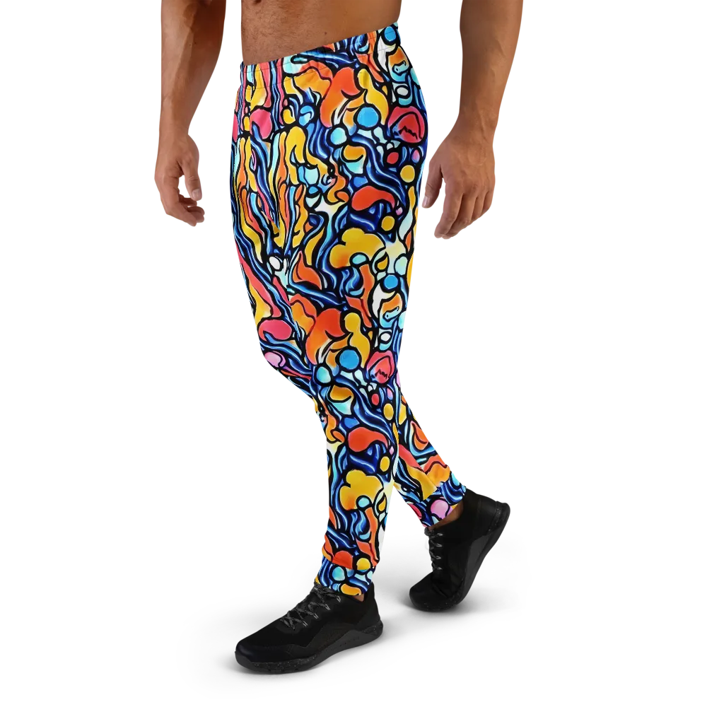 Kinetic Stained Glass on Men's Joggers — Left