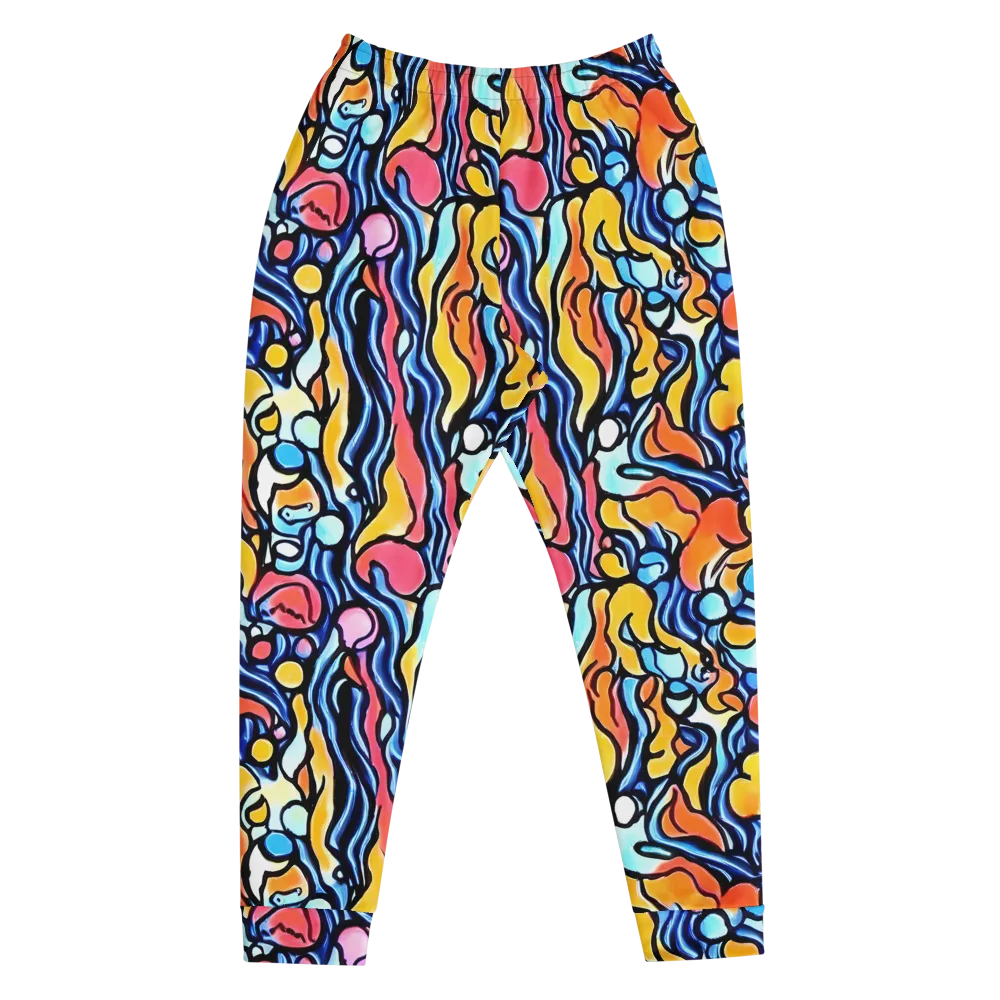 Kinetic Stained Glass on Men's Joggers — Front