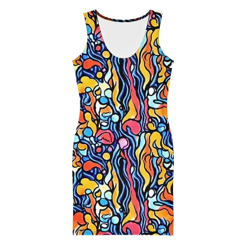 Kinetic Stained Glass on Bodycon Dress — Front