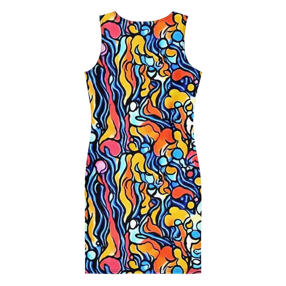 Kinetic Stained Glass on Bodycon Dress — Back