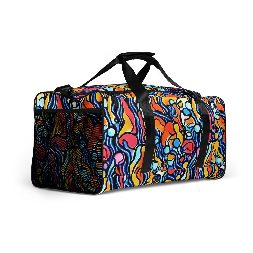Kinetic Stained Glass on Duffle Bag — Right Front