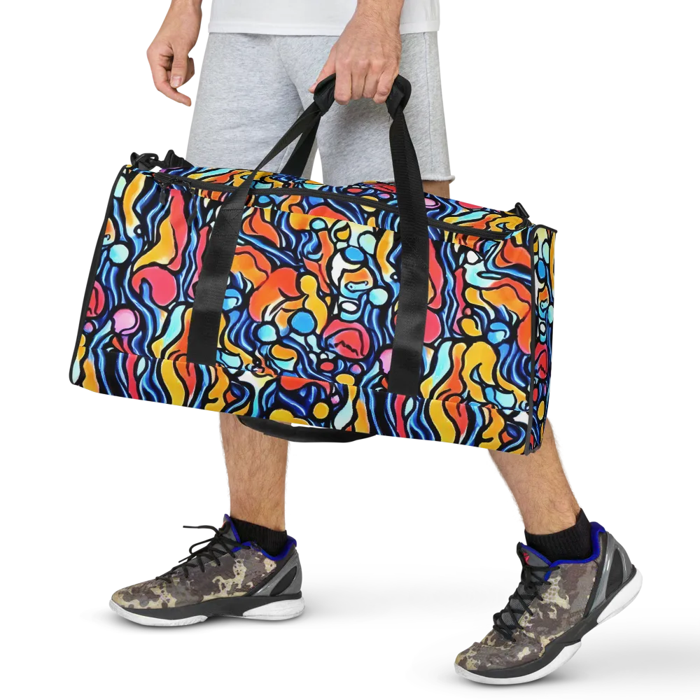Kinetic Stained Glass on Duffle Bag — Front
