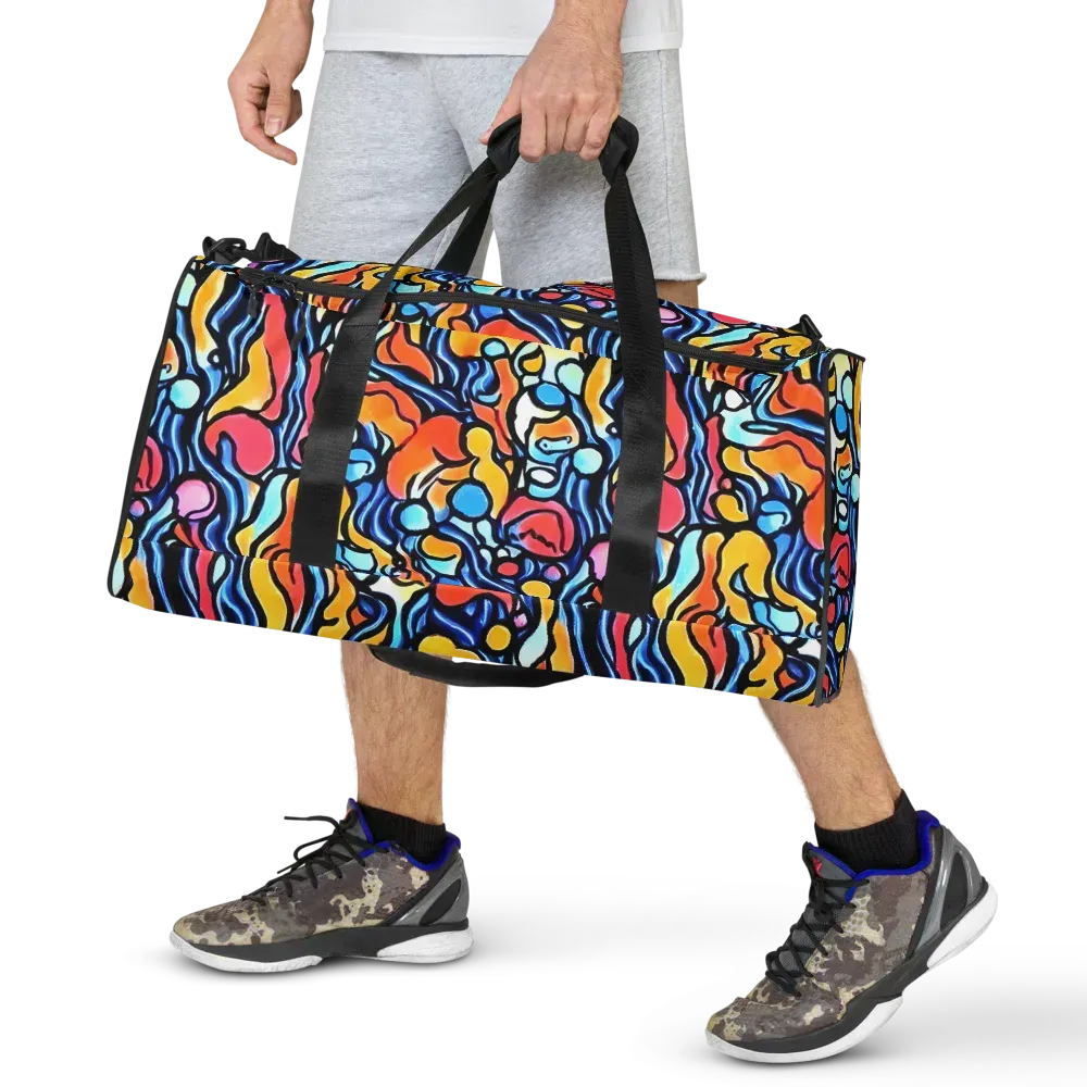 Kinetic Stained Glass on Duffle Bag — Front